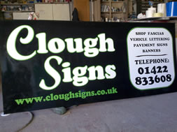 large sign